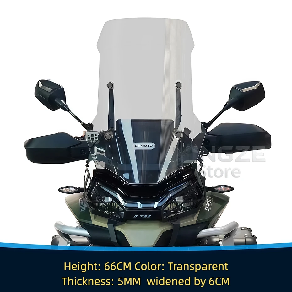 Voor CFMOTO 800 MT 51 CM-66 CM Motorfiets Hoge Kwaliteit Scherm Voorruit Windgeleiders Voorruit Transparant/Grijs CF800MT MT800