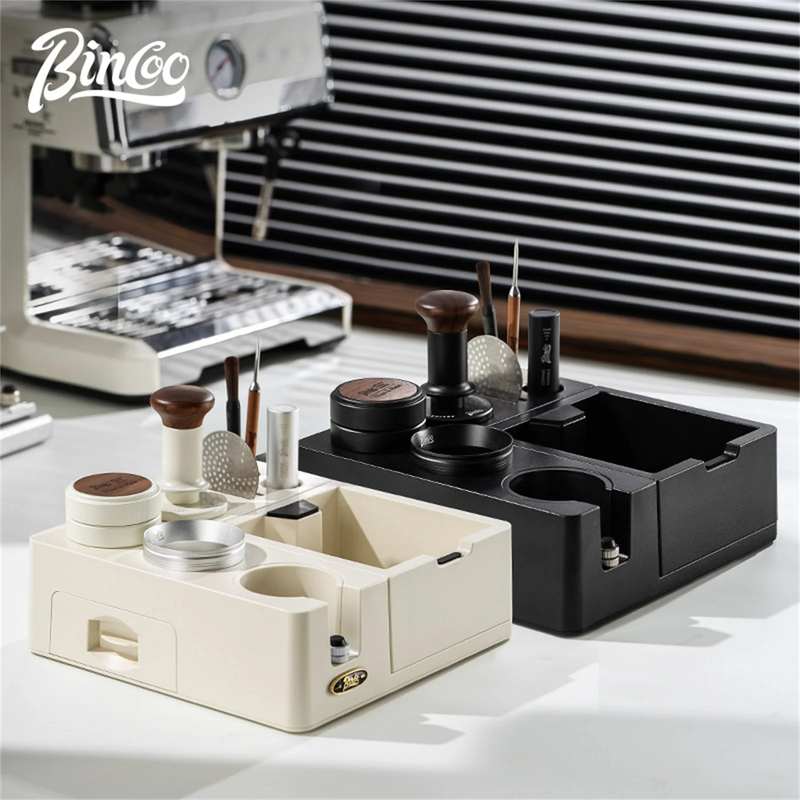 Bincoo 51mm-58mm Coffee Tamper Station Portafilter Holder For Delonghi Breville Espresso Mat Distributor Holder Barista Tools