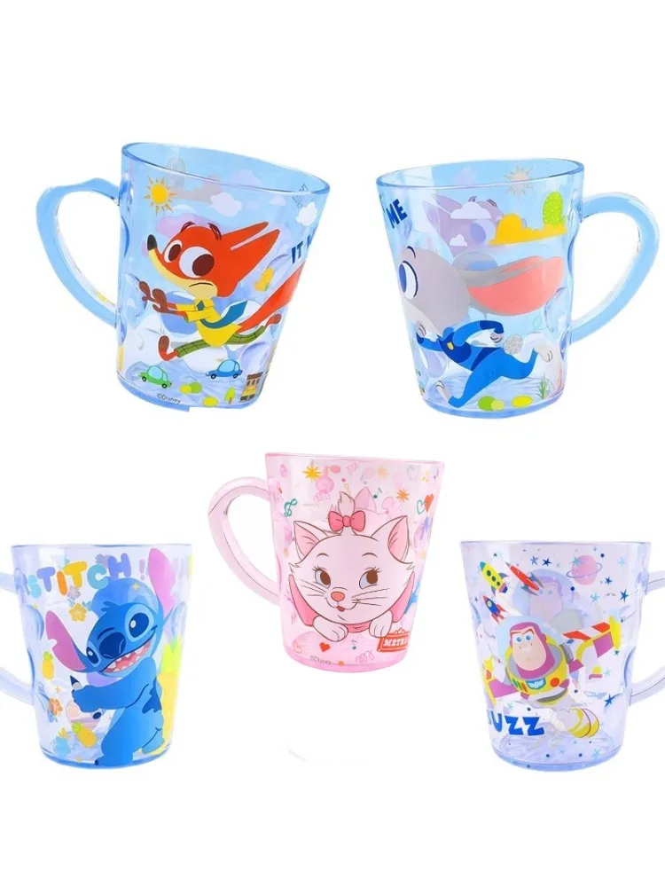 Disney tasse en cristal Zootopia Nick point Anime Figure enfant bébé rinçage tasse brossage jus lait boire tasse facile à nettoyer cadeau