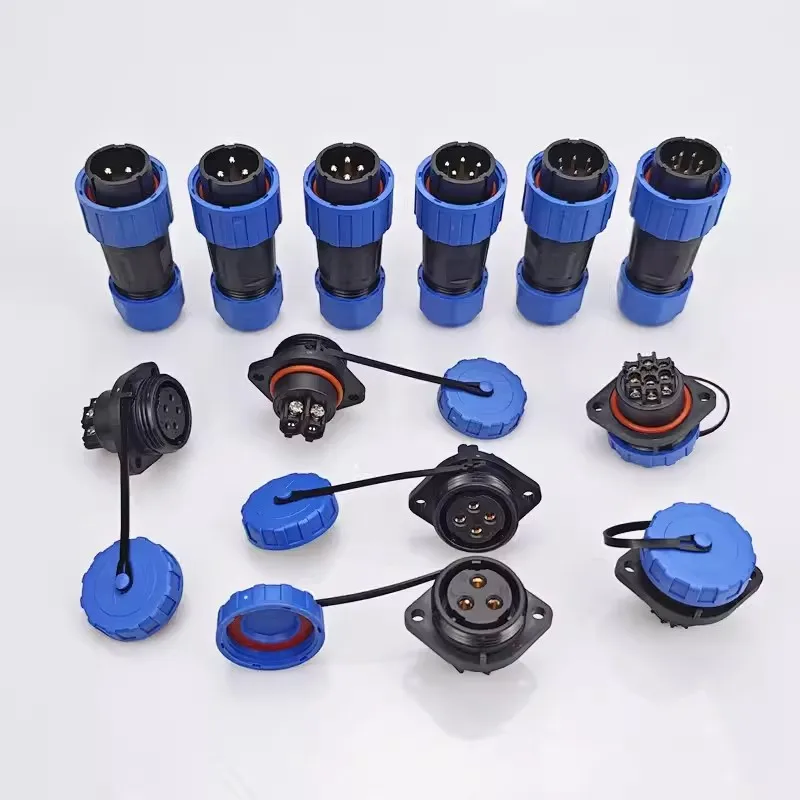 IP68 Aviation Waterproof Connector 2/3/4/5/6/7/9Pin Screw Wiring Cable Connector Male/Female Plug Socket Nut/Square/Docking