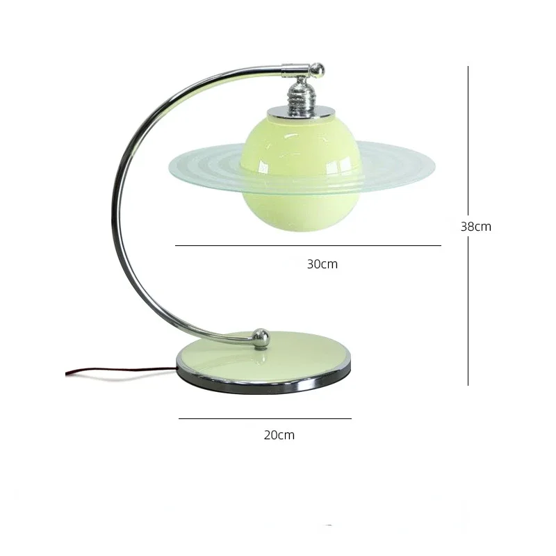 Medieval Light Green Planet Nordic Table Lamp Modern And Creative High End Bedroom Bedside Desk Retro Lighting Fixtures