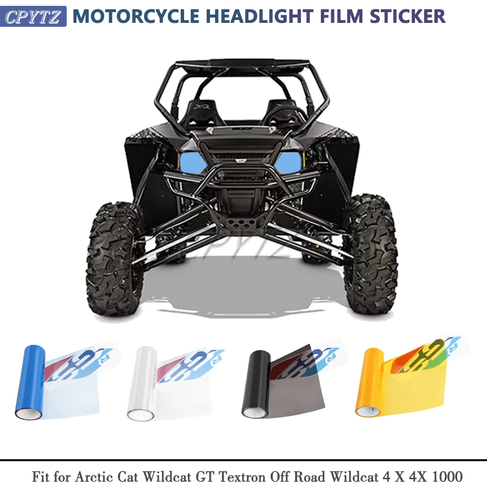 

Fit for Arctic Cat Wildcat GT Textron Off Road Wildcat 4 X 4X 1000 PVC Motorcycle Headlight Lamp Film Fog Lamp Sticker Accessory