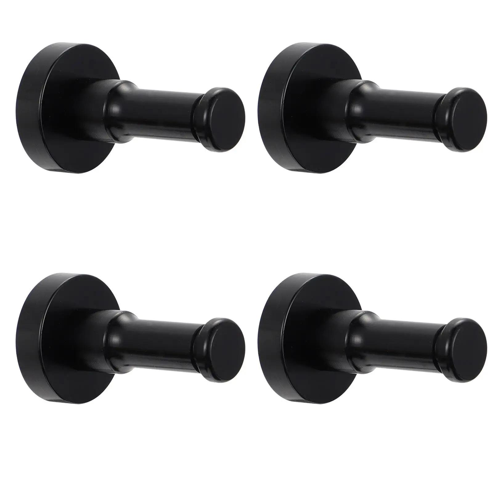 

4 Pcs Wall-mounted Coat Hangers Circle Hooks Aluminium Round Hanging Punch Storage Organization Decor
