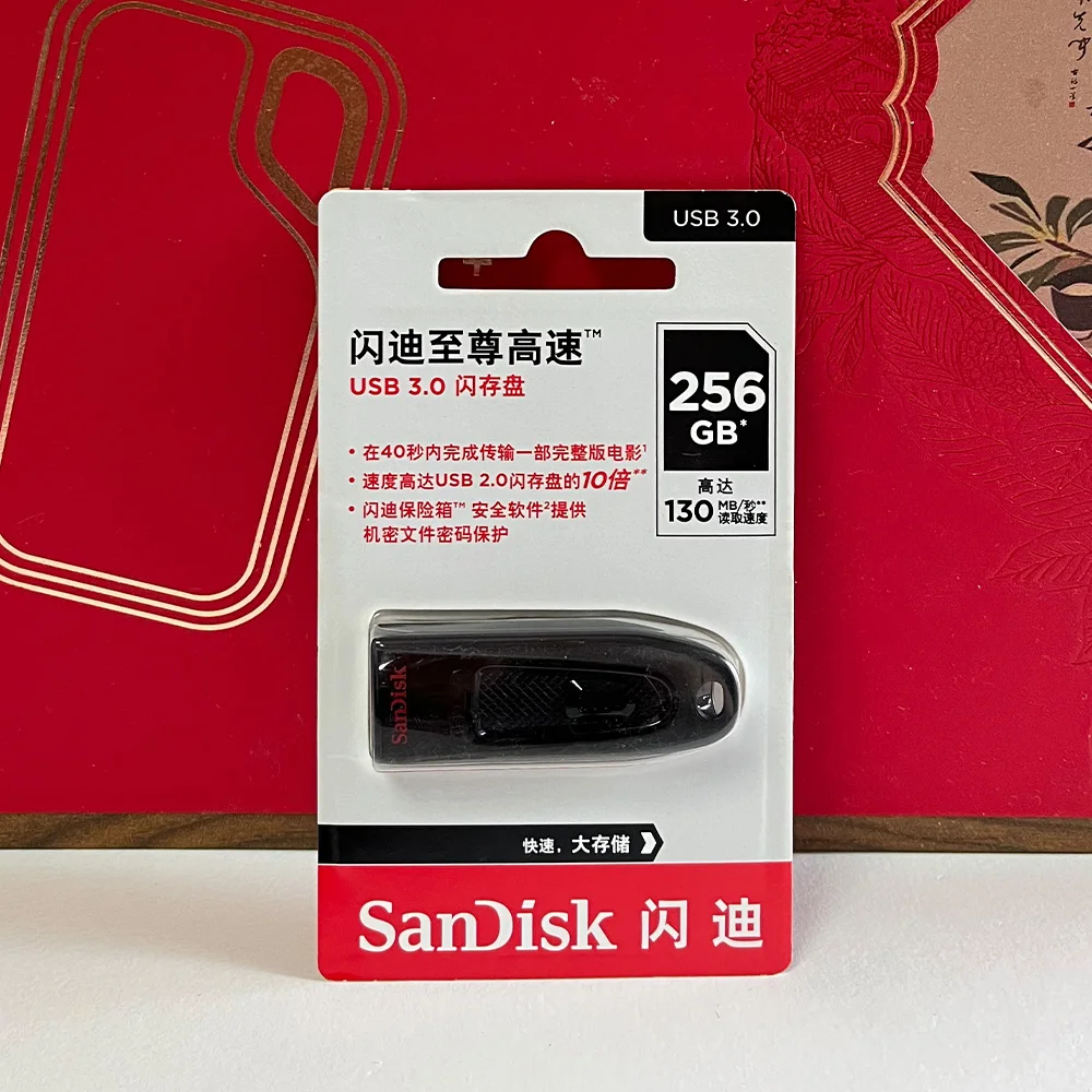 SanDisk CZ48 USB 3.0 Flash Drive 256GB Pen Drive 128GB USB 3.0 Memory Stick 64GB U Disk 32GB 16GB USB Key Read Speed Hingga 130 M/s