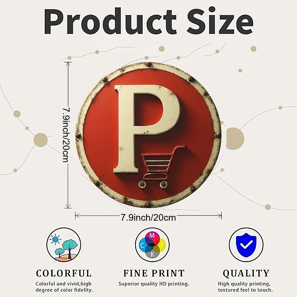 2D Metal Sign, 8