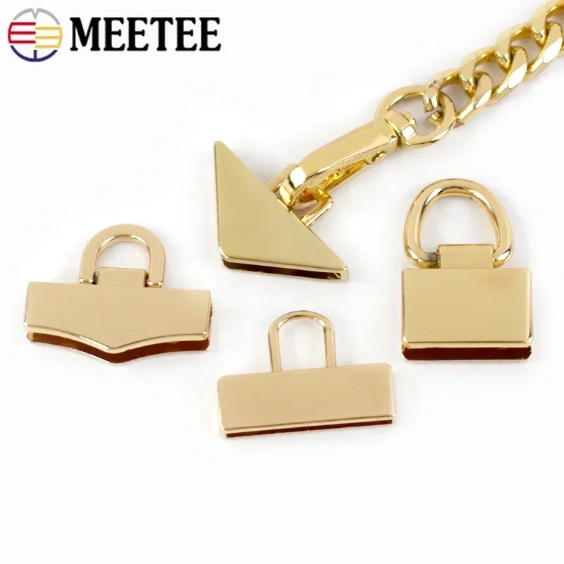 Meetee 4/10Pcs Metal Bag Side Clip Buckle Screw Handbag Shoulder Chain Strap Connect Clasp Hanger Hanging Tail Clips Accessories