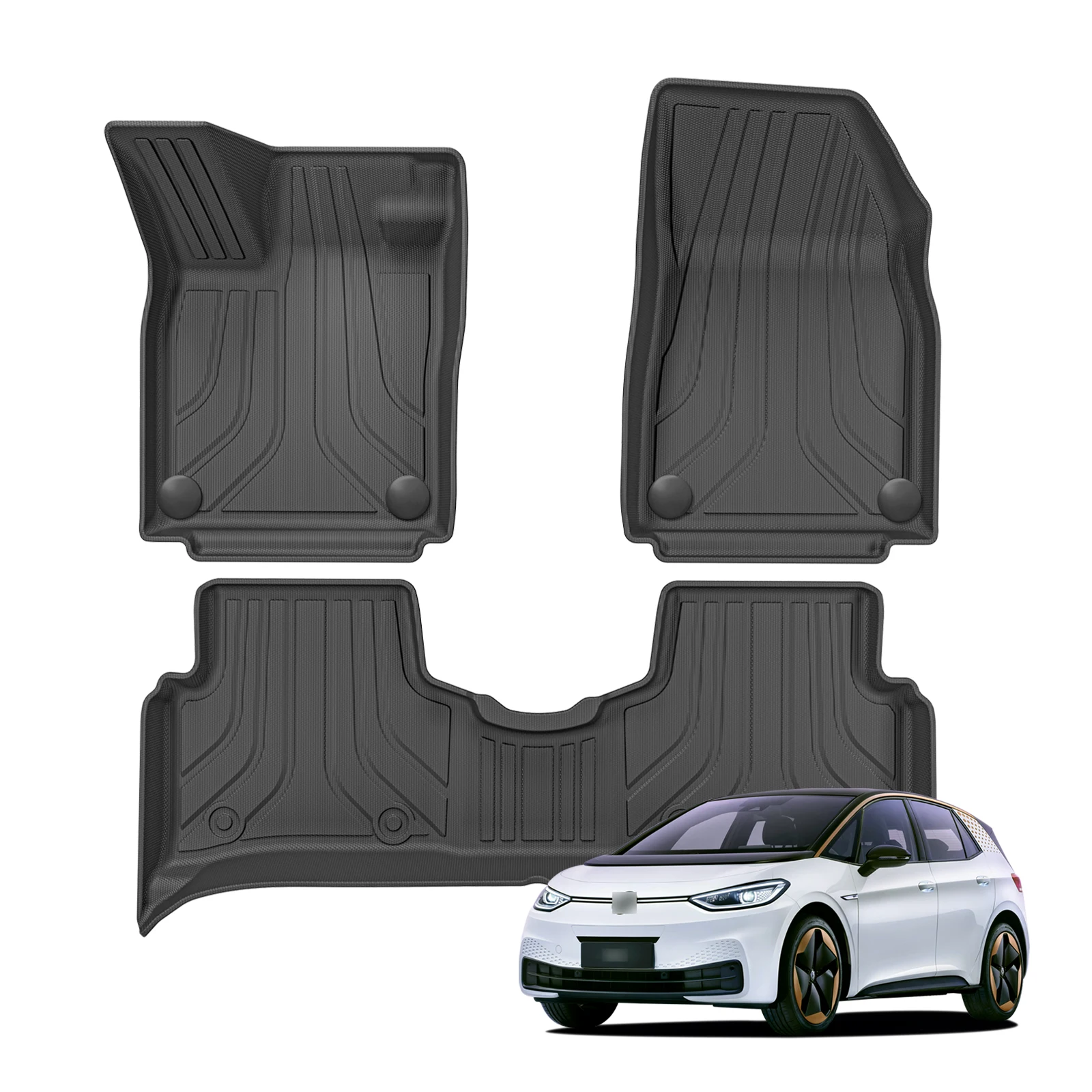 for VW ID.3 ID3 TPE 3D Car Floor Mats Cargo Liner Waterproof Protective Car Pad Auto Accessories Left Hand Drive