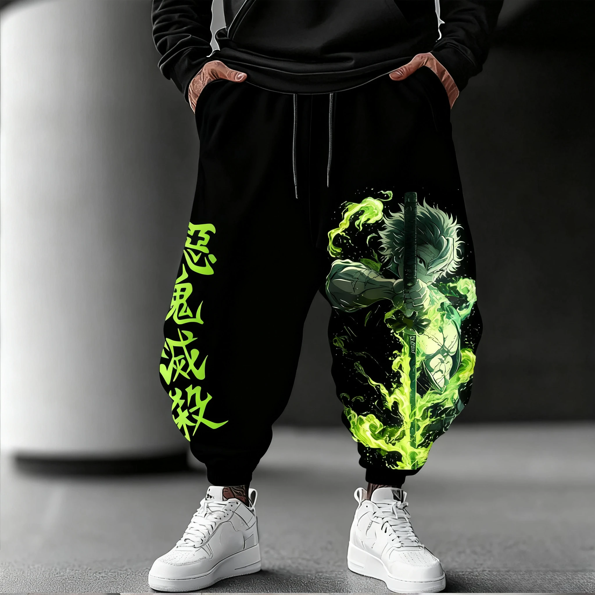 

Лето-Осень Y2k Demon Slayer Спортивные штаны Мужчины Женщины Спортивная одежда для бега Брюки с принтом аниме Модная уличная одежда Повседневные брюки в стиле хип-хоп