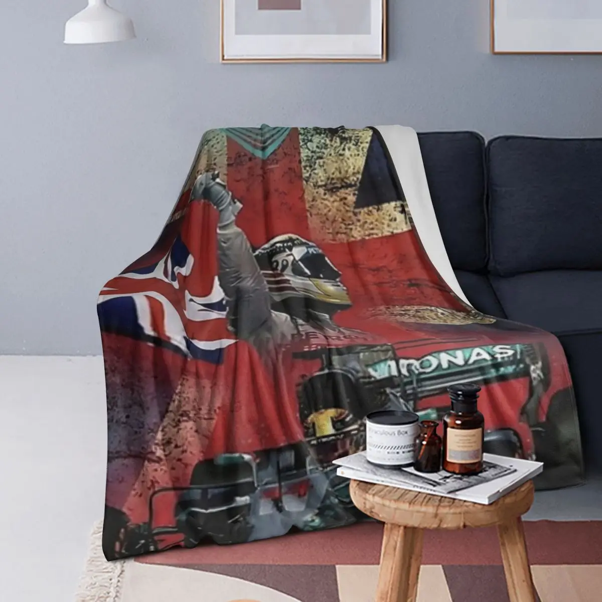 Lewis Hamilton_Vintage - F1 2023 Blanket Soft Warm Flannel Throw Blanket Cover for Bed Living room Picnic Travel Home Sofa