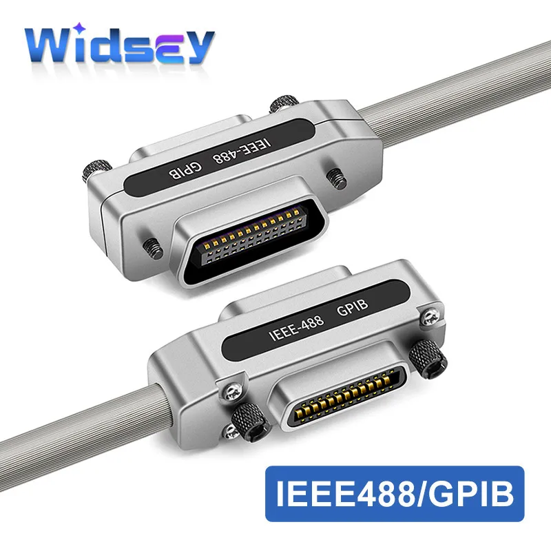 IEEE488 GPIB Industrial Control Data Cable 1/3/8M ieee488 Data Transmission Line gbip Cable Terminals PCI Industrial Control Bus