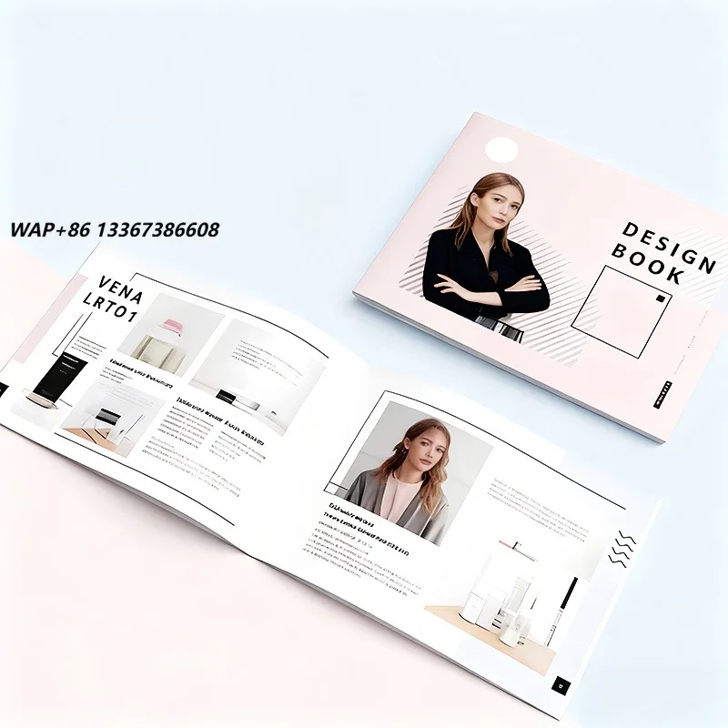 Eco Friendly Professional Custom Printing Service Design Paper Mini Colorful Flyer Booklet Catalogue Company Brochure Printing