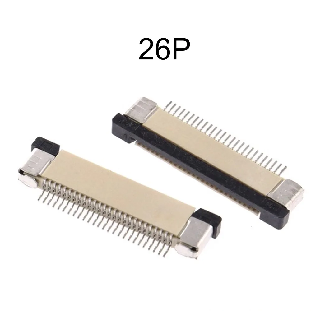LCD Base Upturned Connection Spacing 0.5mm FPC Connector Pull-out Type 18pin-30pin Flat Cable Support Socket
