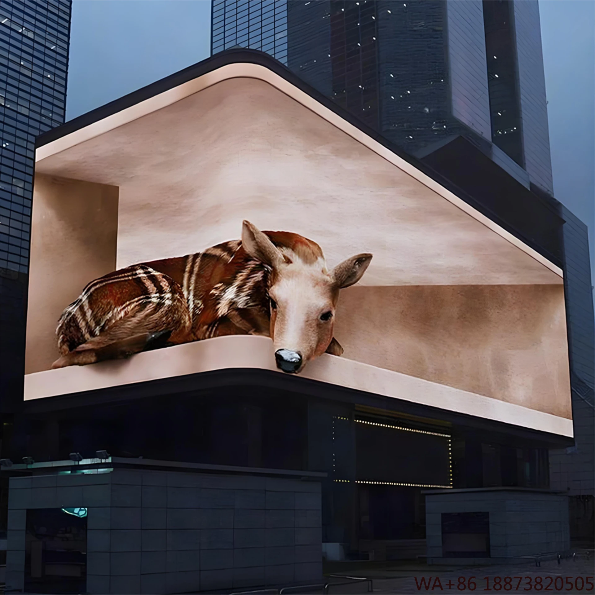 

Светодиодный дисплей, уличный водонепроницаемый полноцветный экран рекламной вывески P4, 4500 компакт-диск/м, яркость 160, угол обзора для наружного использования