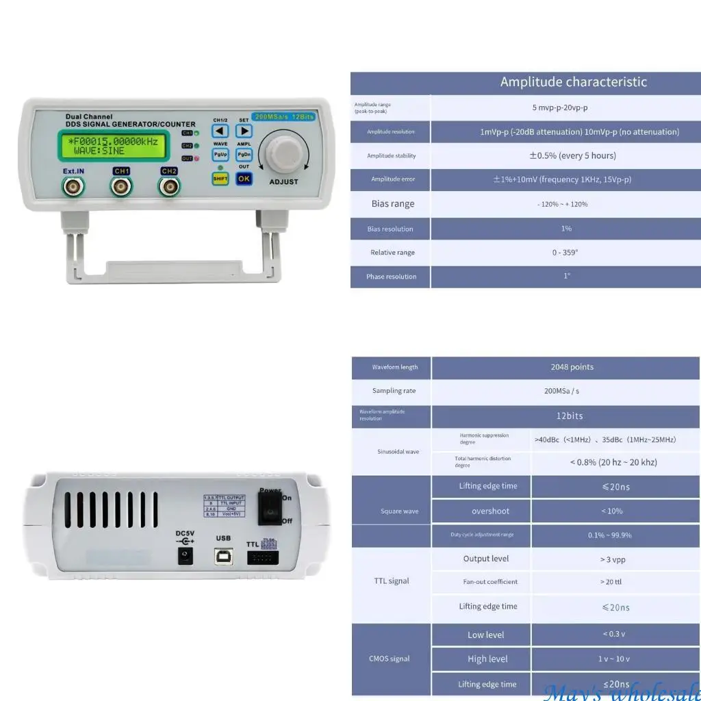 

Advanced Double Channel 25MHz Generator for Accurate Waveform Generation 448A