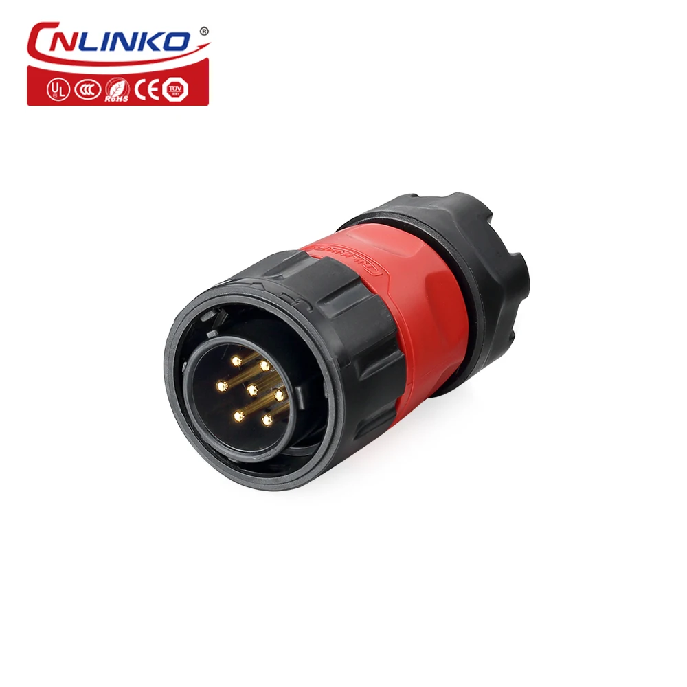 CNLINKO M20 2/3/4/7/9 Pin Industriële Connector PBT Plastic Paneelmontage 12V 5A-20A Waterdichte IP68 Elektrische Connector YM20