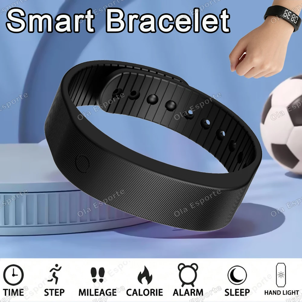 Intelligentes Armband, LED-Digital-Smart-Uhr, Smartband mit Lauf-Schrittzähler, Monitor, Smart-Band, Vibrationsalarm, Erinnerungsfunktion, Uhr Ht30