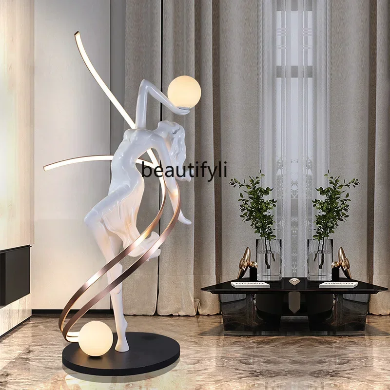 

New abstract sculpture floor lamp Sales office Hotel lobby decoration, artistic personality ornament Standing lamp53