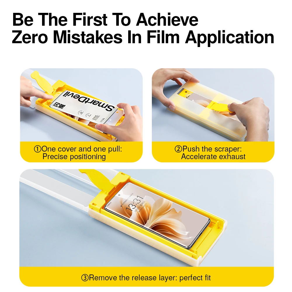 واقي شاشة SmartDevil لهاتف اوبو ابحث عن X8 برو غراء كامل ميكرو كريستالات طبقة ناعمة لفيلم المقصورة اوبو رينو 13 برو