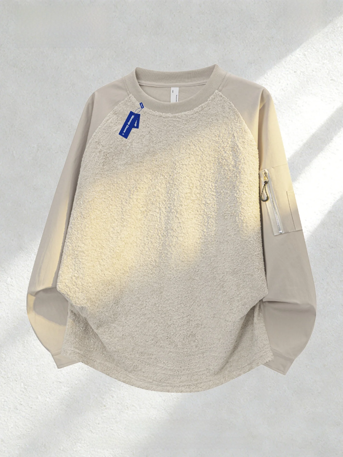 

Мужской свитшот оверсайз с круглым вырезом Wassup Dozen, повседневный, весенний, модный, из полиэстера, удобный, с длинными рукавами, в уличном стиле