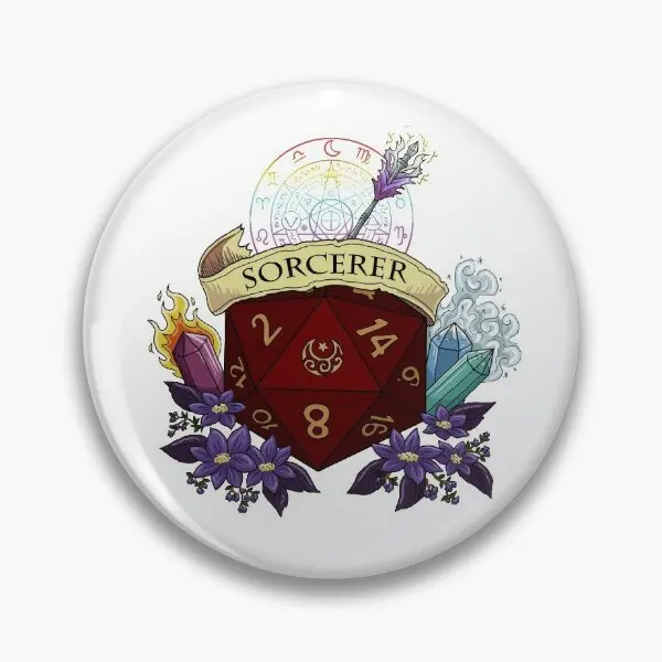 Dice Sorcerer  Soft Button Pin Creative Women Decor Brooch Badge Hat Lapel Pin Fashion Funny Lover Jewelry Collar Cute Gift