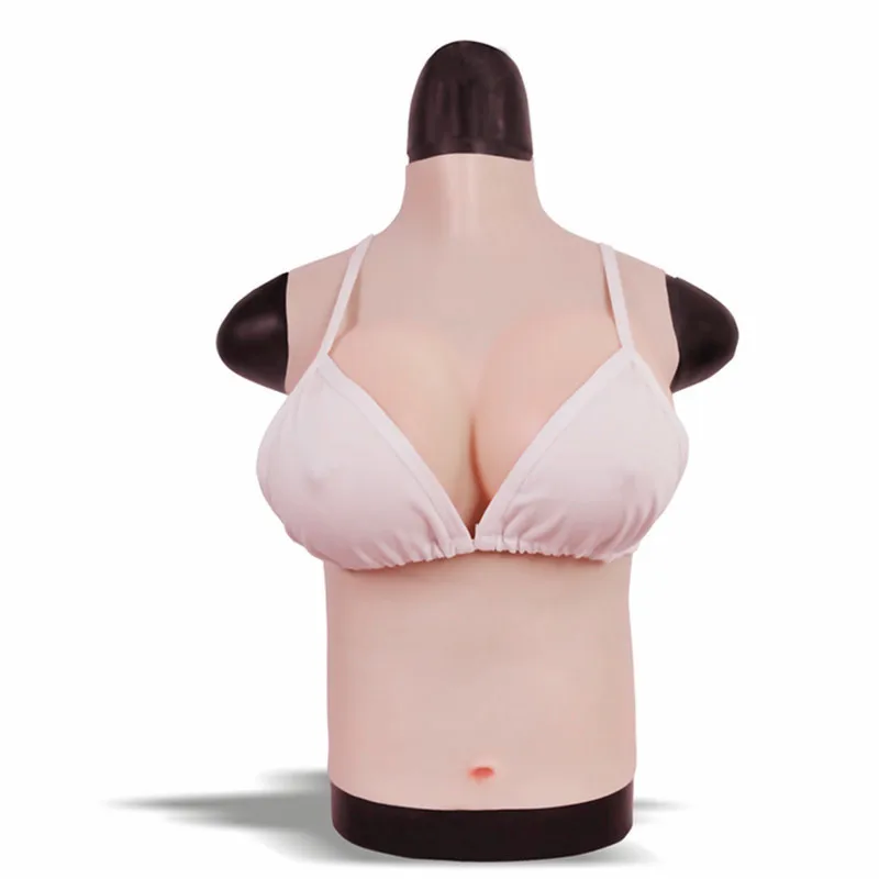 Belly Button Nipple Prosthesis Crossdresser Realistic Sexy Cotton Full Man Woman Fake Boobs Transgender Female Bodysuit Clothes