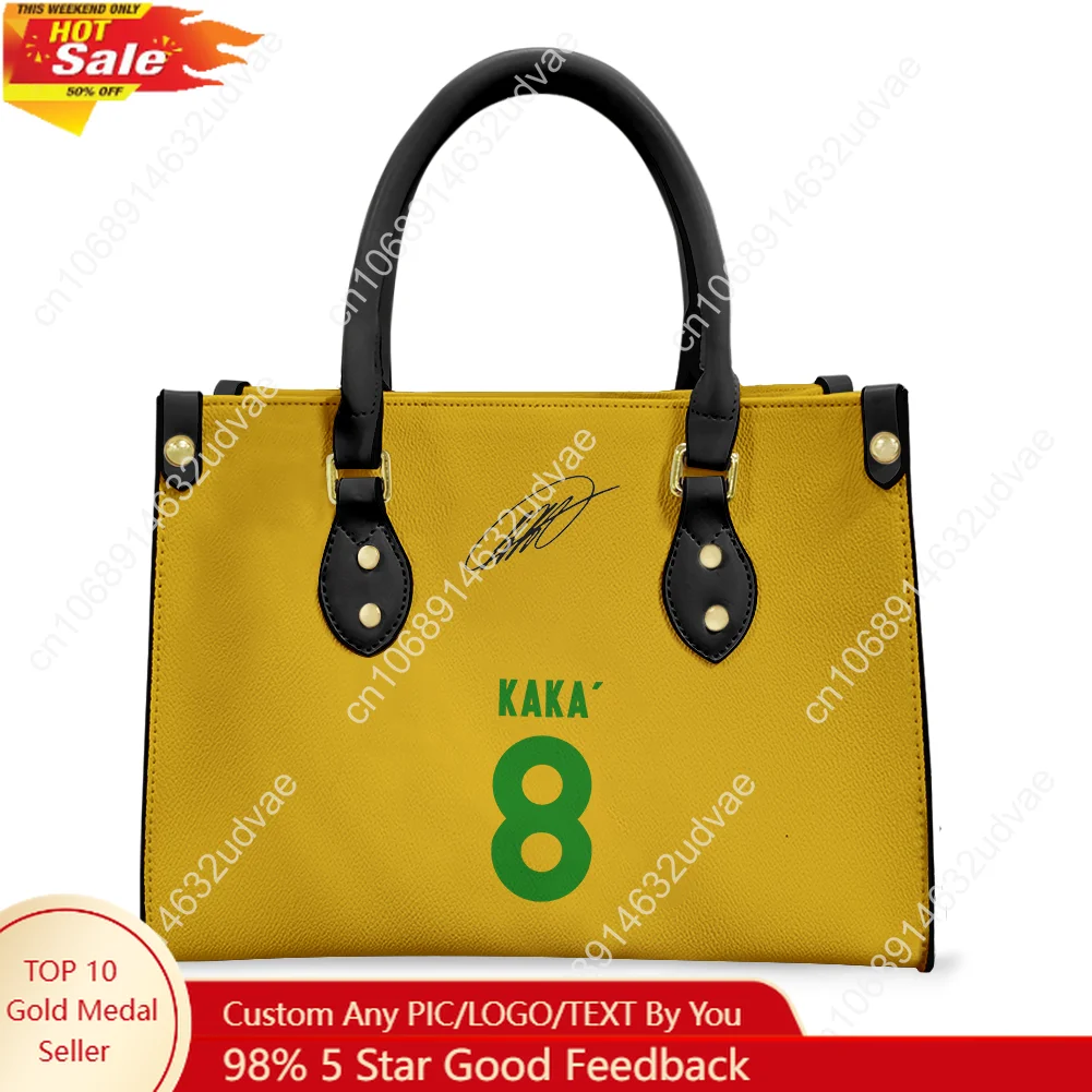 

Kaka No.22 Handbag Womens Mens Tote Bag Brazil Soccer Star Fashion Shoulder Bag Business Leather Purse Travel Grocery Bag Gift