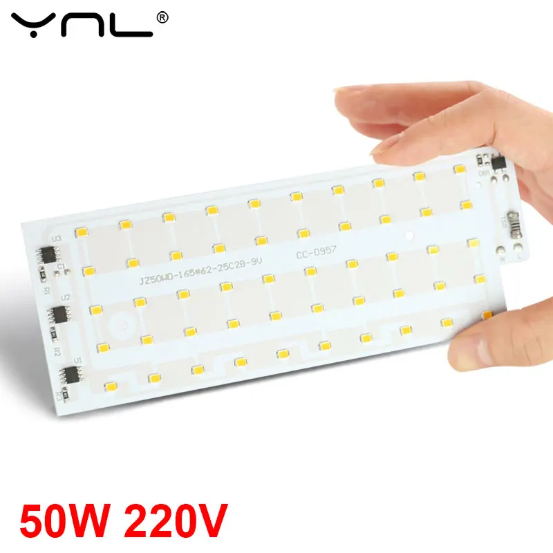 50W LED Chip SMD 2835 LED Lamp Beads Spotlight AC 220V Smart IC LED Floodlight Street Lamp DIY Flood Light Outdoor Lighting Chip