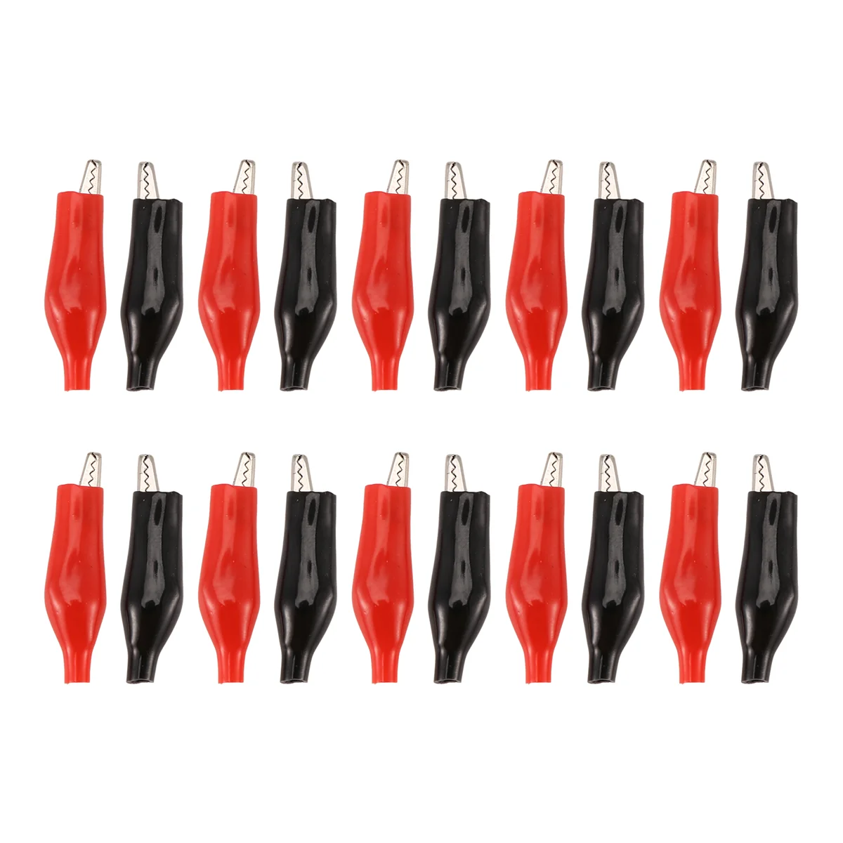 

A40T 20 Pcs Black Red Soft Plastic Coated Testing Probe Alligator Test Clip