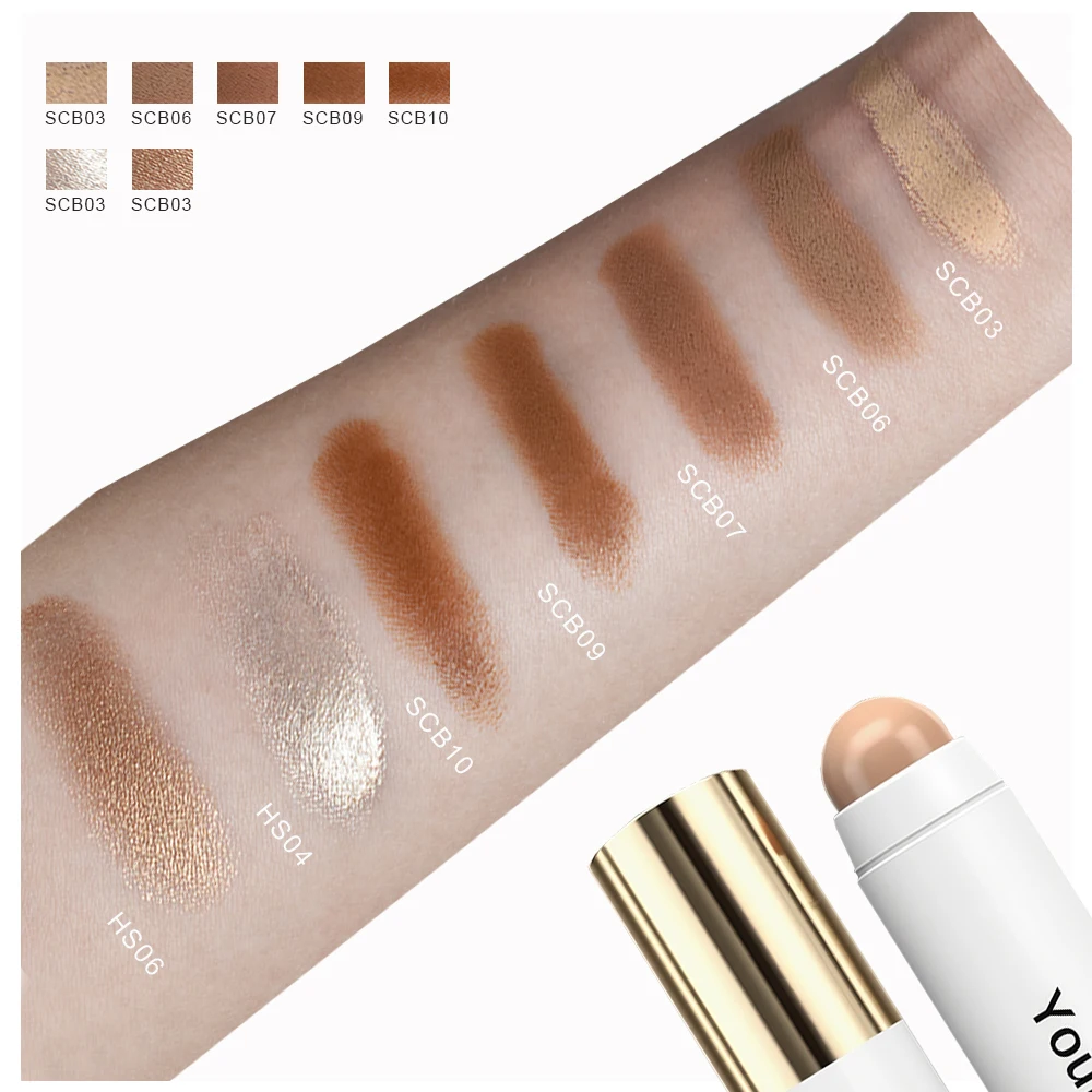 Face Concealer & Contour Stick Custom Logo Bulk High Pigment Three-dimensional Natural Brighten Waterproof Private Label Makeup