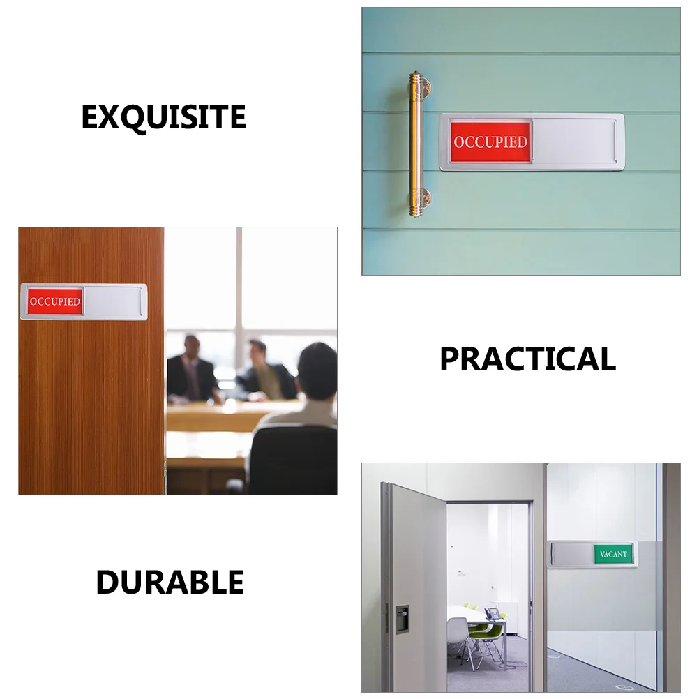 

2pcs Magnet Fridge Sliding Sign Vacant Occupied ABS Privacy Door Signs for Office Bathroom Restroom Indicator