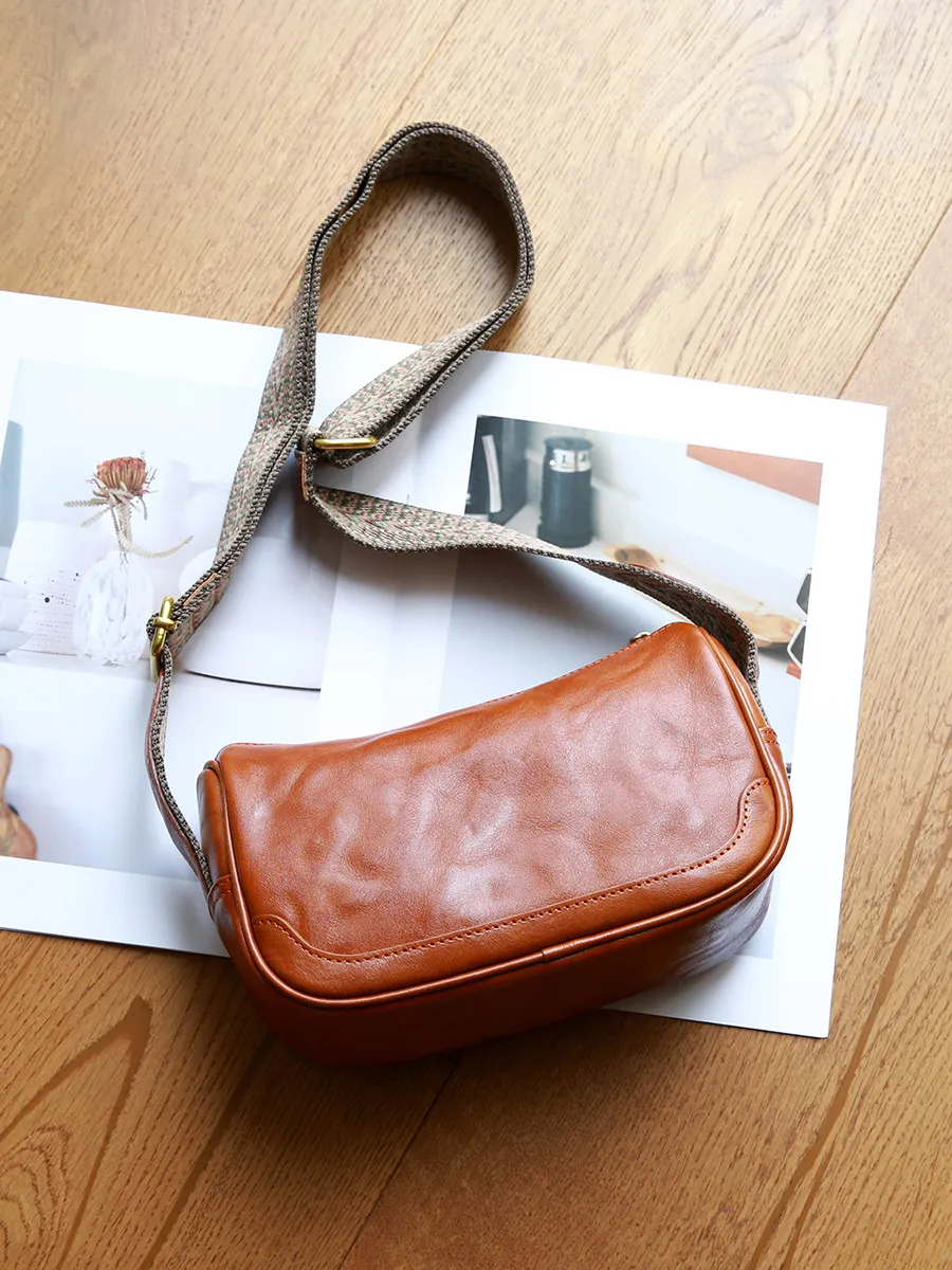 Weekend daily natural genuine leather women's shoulder bag casual fashion luxury handmade soft cow leather ladies crossbody bag