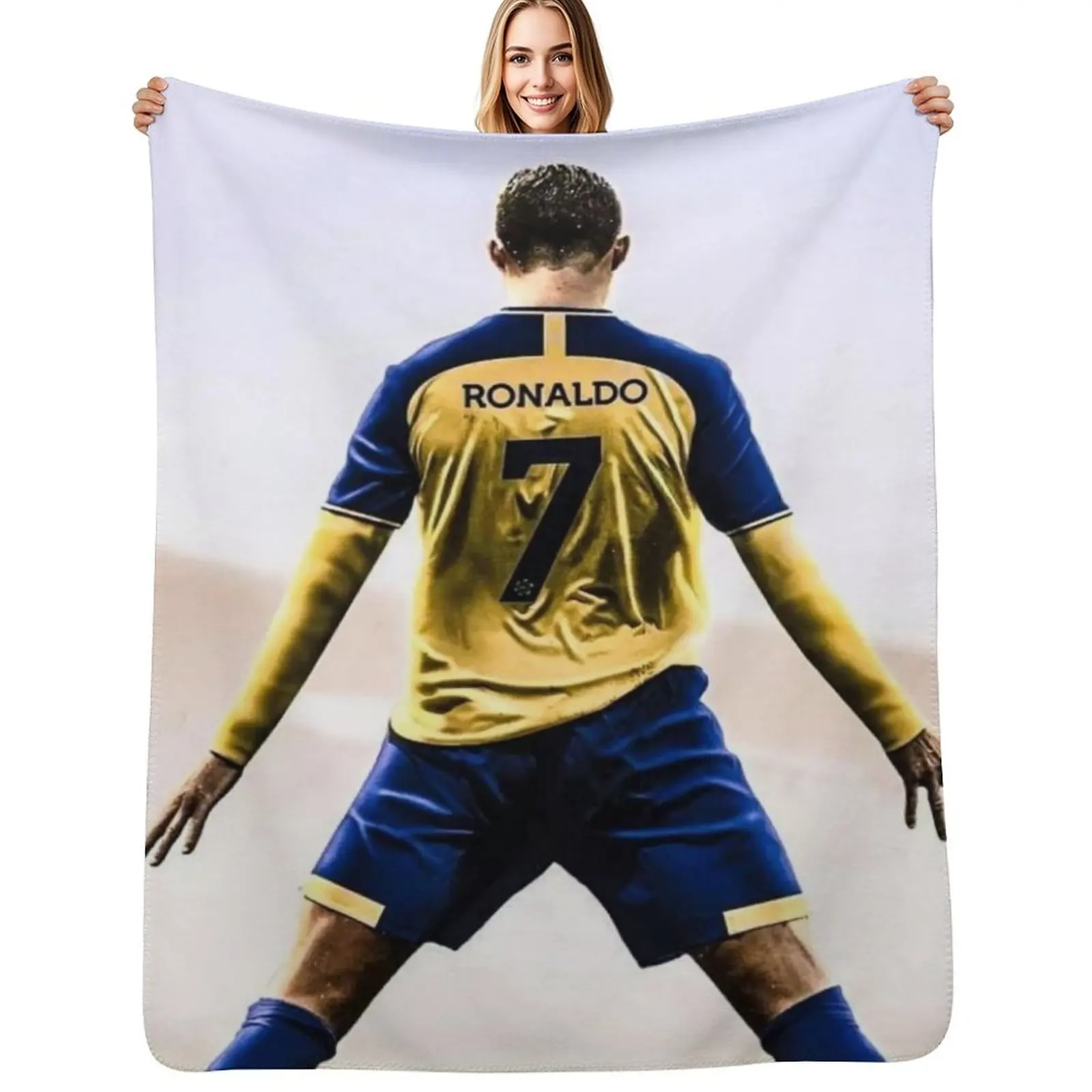 

CR7 Al Nassr New Throw Blanket Wrinkle Resistant Lightweight Blanket