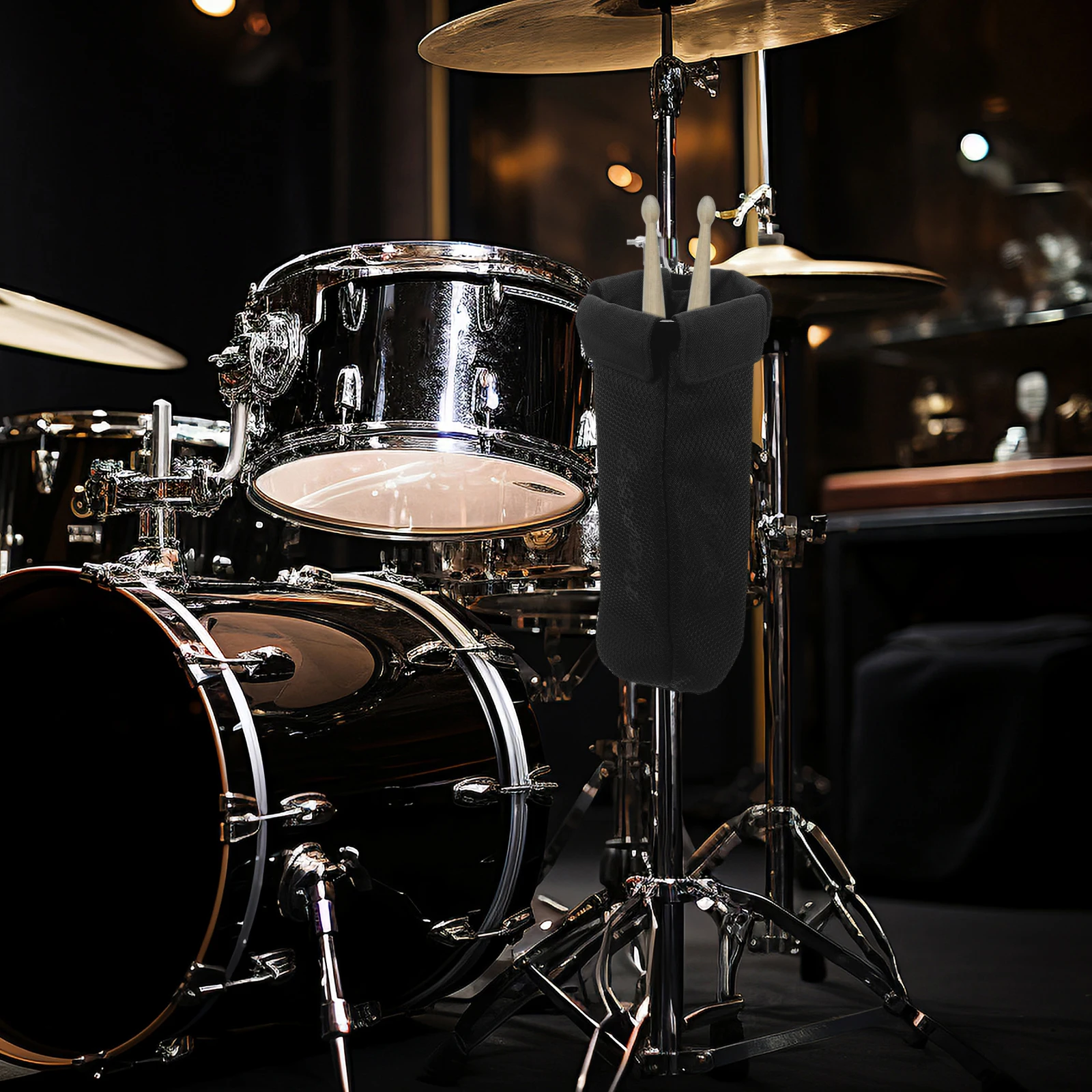 

Bag Oxford Cloth Black Drumstick Holder for Drum Set Storage Carry Case Sturdy Transport Bag Clamp Easy Install