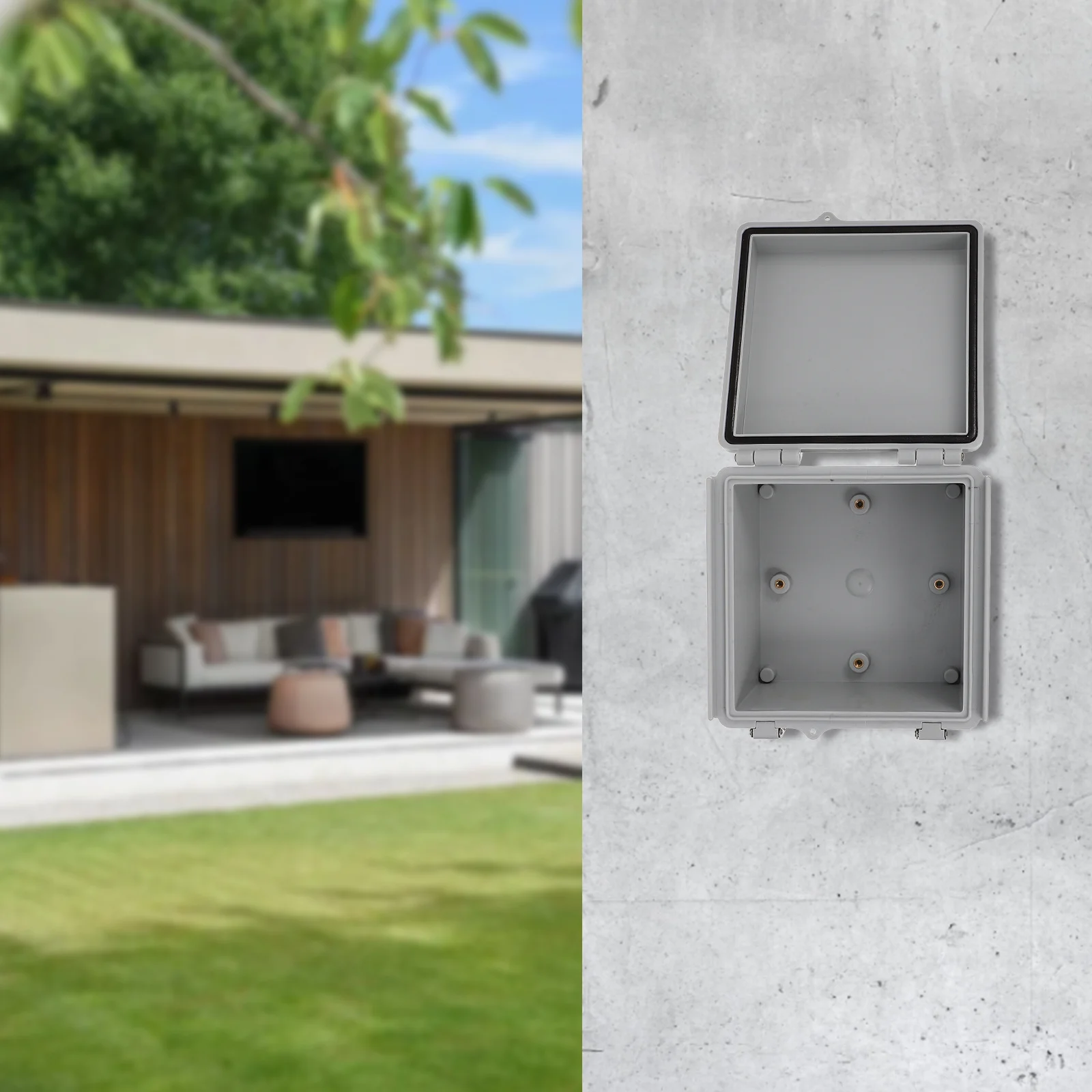 

15X15Cm Waterproof Junction Box Outdoor Weatherproof Electrical Enclosure Transparent Plastic Project Box For Cable Electronic