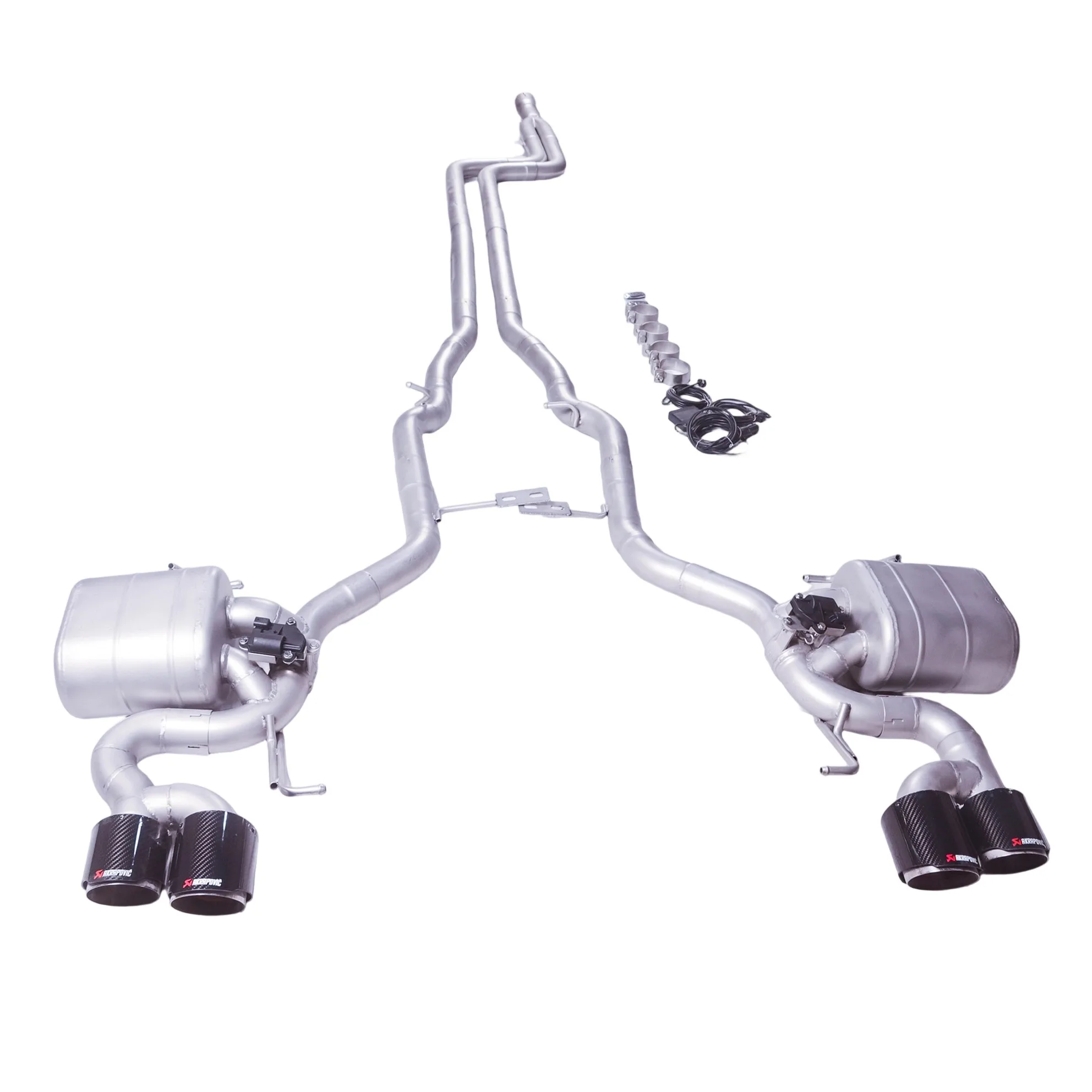 GFC/ for 2012 BMW 535GT 3.0T F07 n55 Catback 304 stainless steel with valve performance exhaust pipe matching M5 rear lip