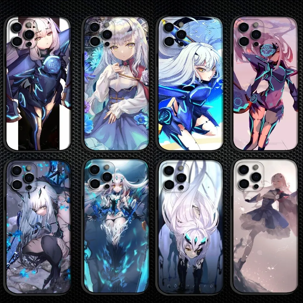 Fate Melusine Phone Case For iPhone 16,15,14,13,12,11 Plus,Pro Max, Soft Silicone Black Cover