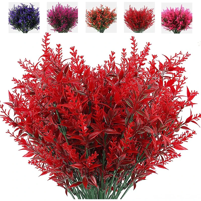 35cm Artificial Flower Plastic Lavender Fake Plant Wedding Home Garden Decoration Bridal Bouquet Household Products Decortion