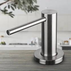 Solid 304 Stainless Steel Soap Dispenser for Kitchen Sink with 17 OZ Bottle and 47 inch Extension Tube Kit