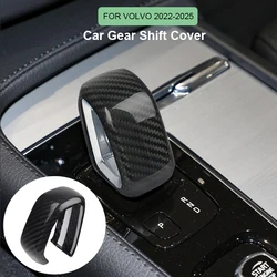 Carbon Fiber Car Interior Gear Shift Knob Cover Trim Sticker for Volvo XC60 S60 V60 XC90 S90 V90CC XC40 2022-2025 Accessories