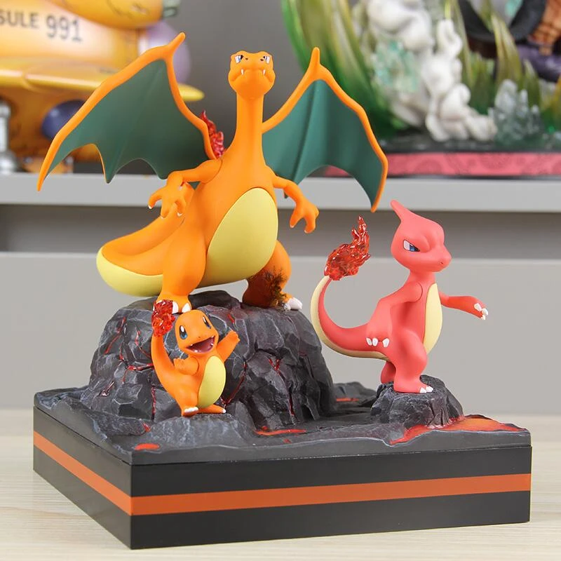 Pokemon Gk Unlimited Illustration Series The Second Bullet Of Charmander Evolved Fire Dinosaur Figure Model Toys Ornaments Gifts