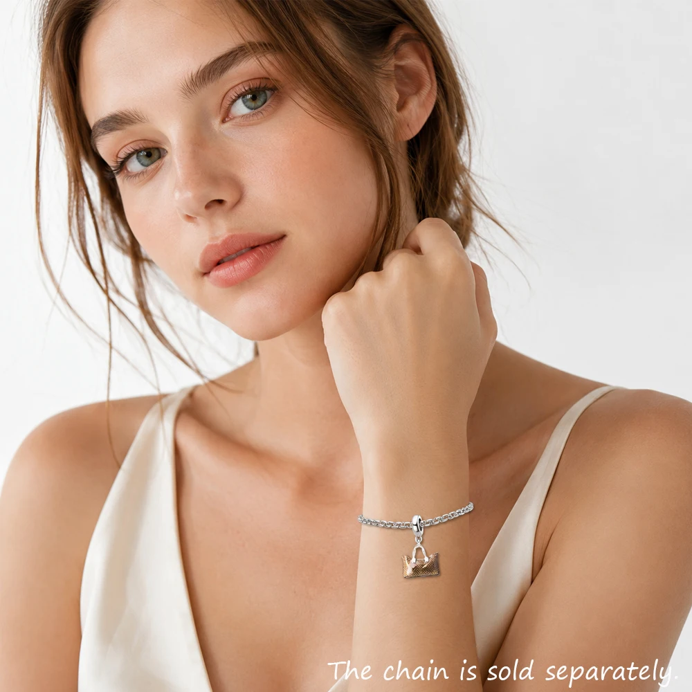 Taschen-Anhänger mit baumelndem Anhänger, Frühling, brandneuer europäischer Stil, 925er Sterlingsilber, trendiger Modeschmuck, Club für Frauen – Detail 1