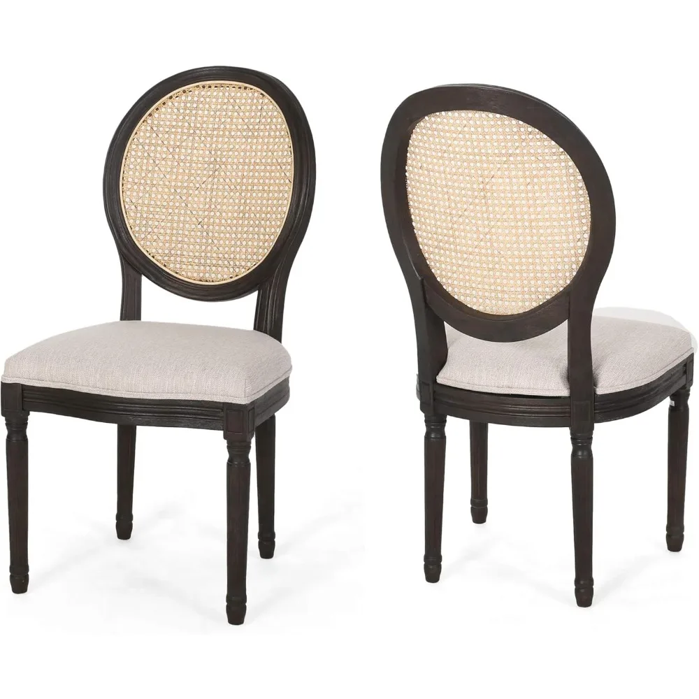 

Деревянные обеденные стулья с подушками (набор из 2 шт.), бежевый, натуральный и черный