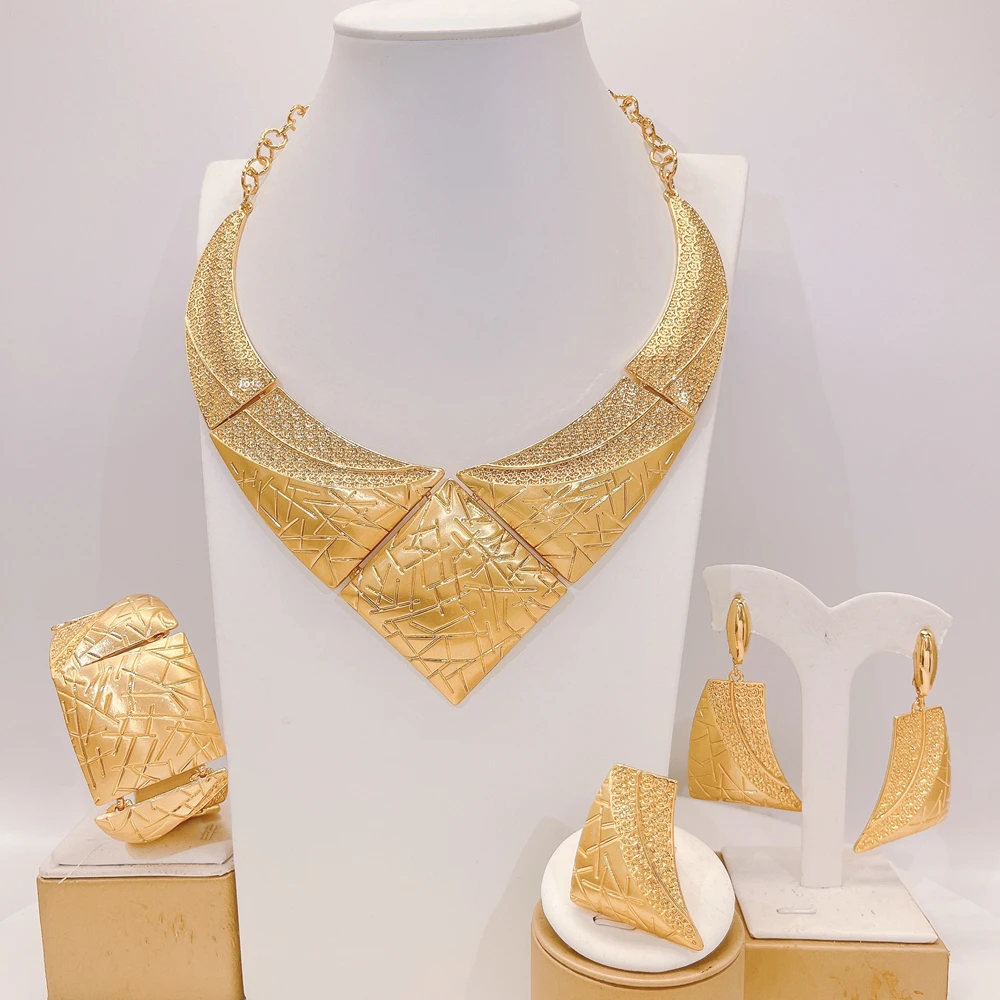 

Большой комплект украшений в африканском стиле, классический геометрический дизайн, идеальный свадебный подарок для женщин