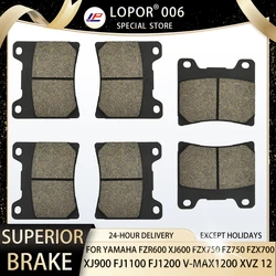 LOPOR Motorcycle Brake Pads Front&Rear For YAMAHA FZR600 XJ600 FZX700 FZ750 FZX750 XJ900 FJ1100 FJ1200 V MAX 12 XVZ 12 Commander