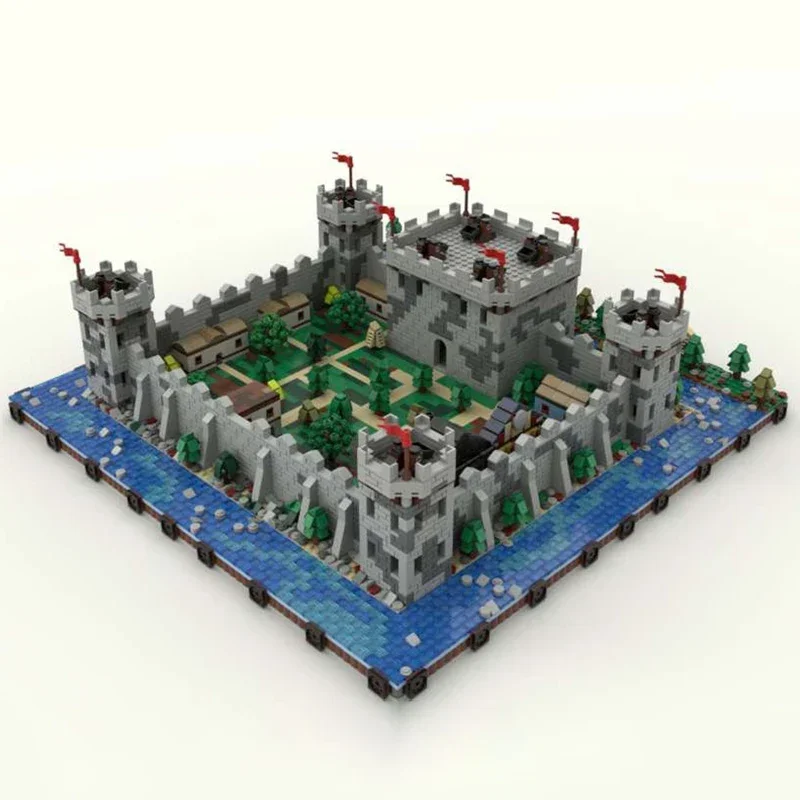 Modelo de fortaleza Moc, bloques de construcción, Castillo en microescala, tecnología Diorama, bloques modulares, regalos, juguetes de Navidad, conjuntos DIY de montaje