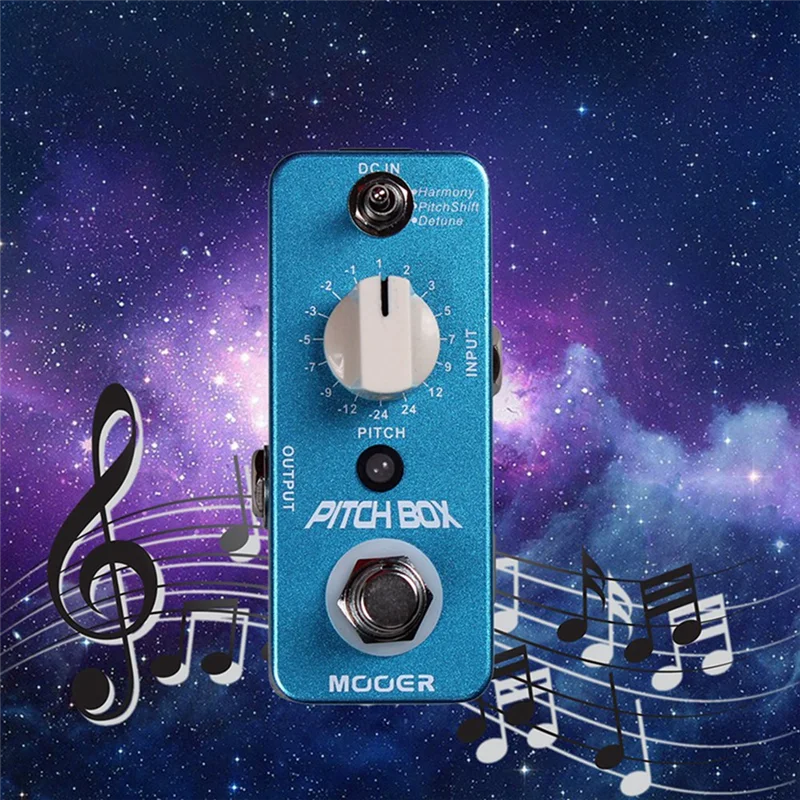 MOOER 1 ピース MPS1 3 エフェクトモードハーモニーギターエフェクトプロセッサーペダルピッチボックスブルーアルミ合金シフトデターンペダル