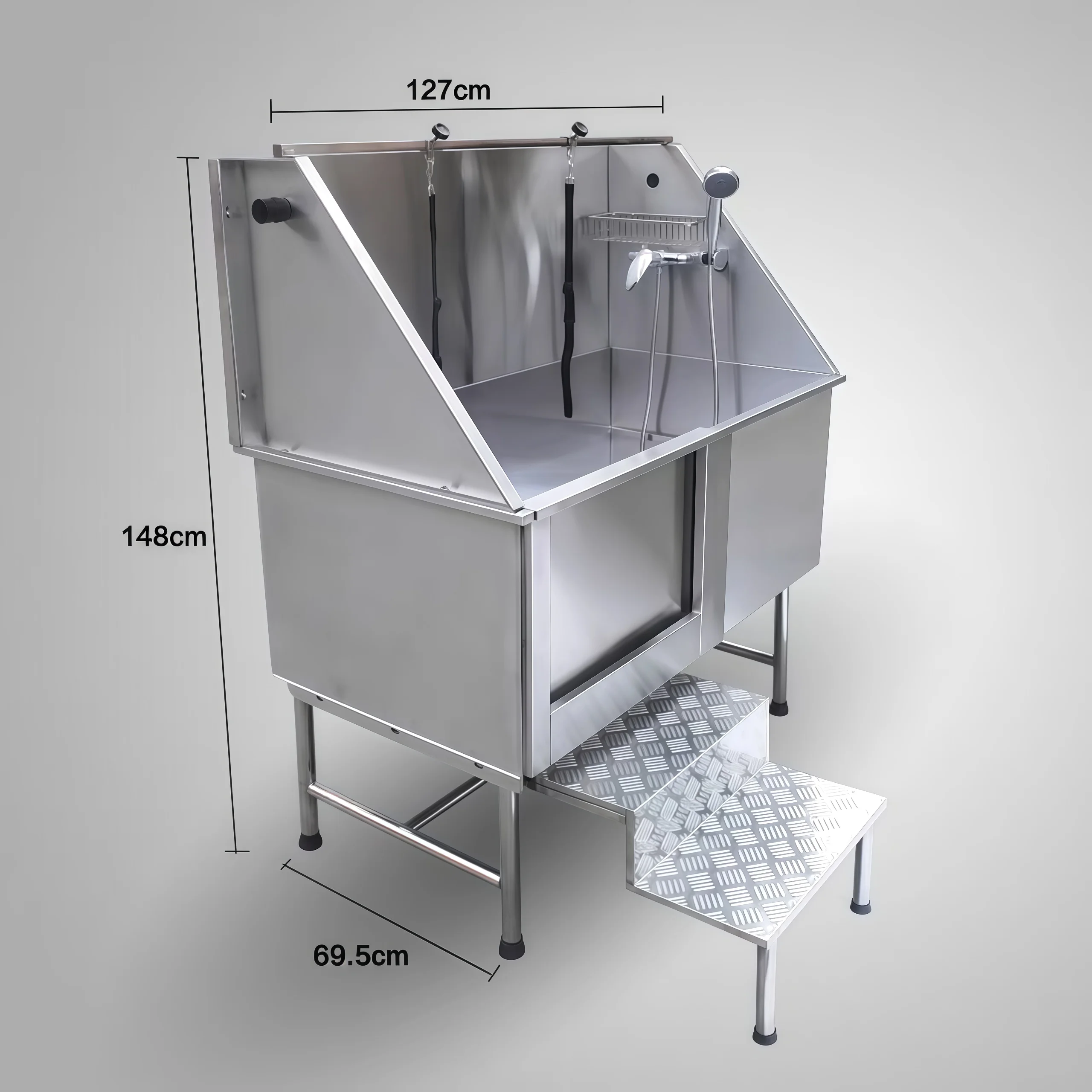 Large Dog And Cat Wash Machine Knock-down Structure Steel Bathtubs Dogs 304 Stainless Steel Pet Bathtub