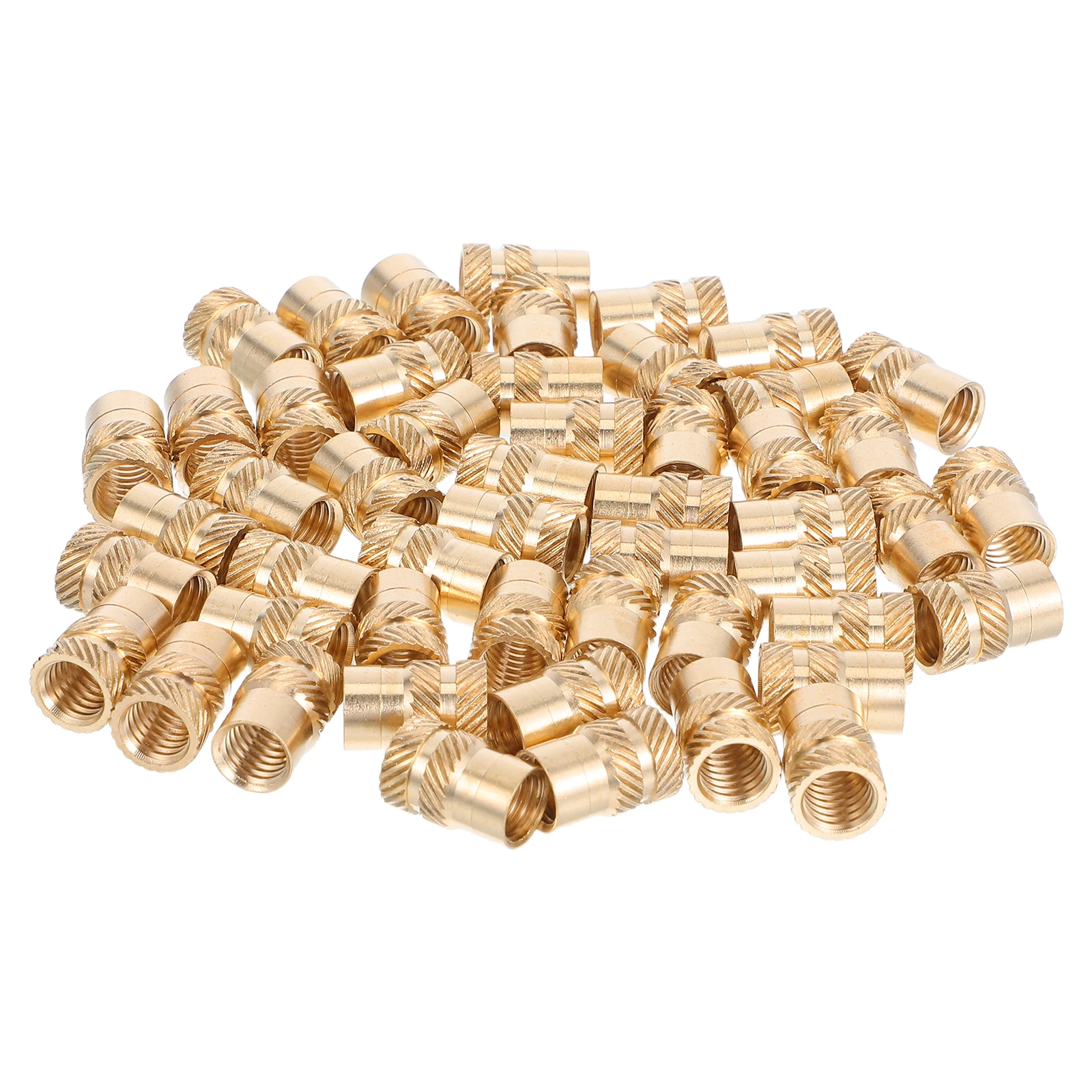 

50 Pcs Copper Nut Nuts 3d Printing Combination Brass Knurled Female Threaded Inserts Recessed Round