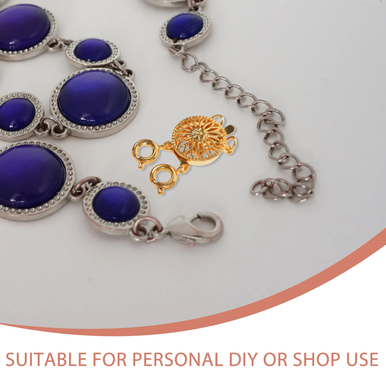 

Sunflower Necklace Accessories Separator Buckle Clasp Layering Hook Herringbone Women's Stacker Clasps Copper