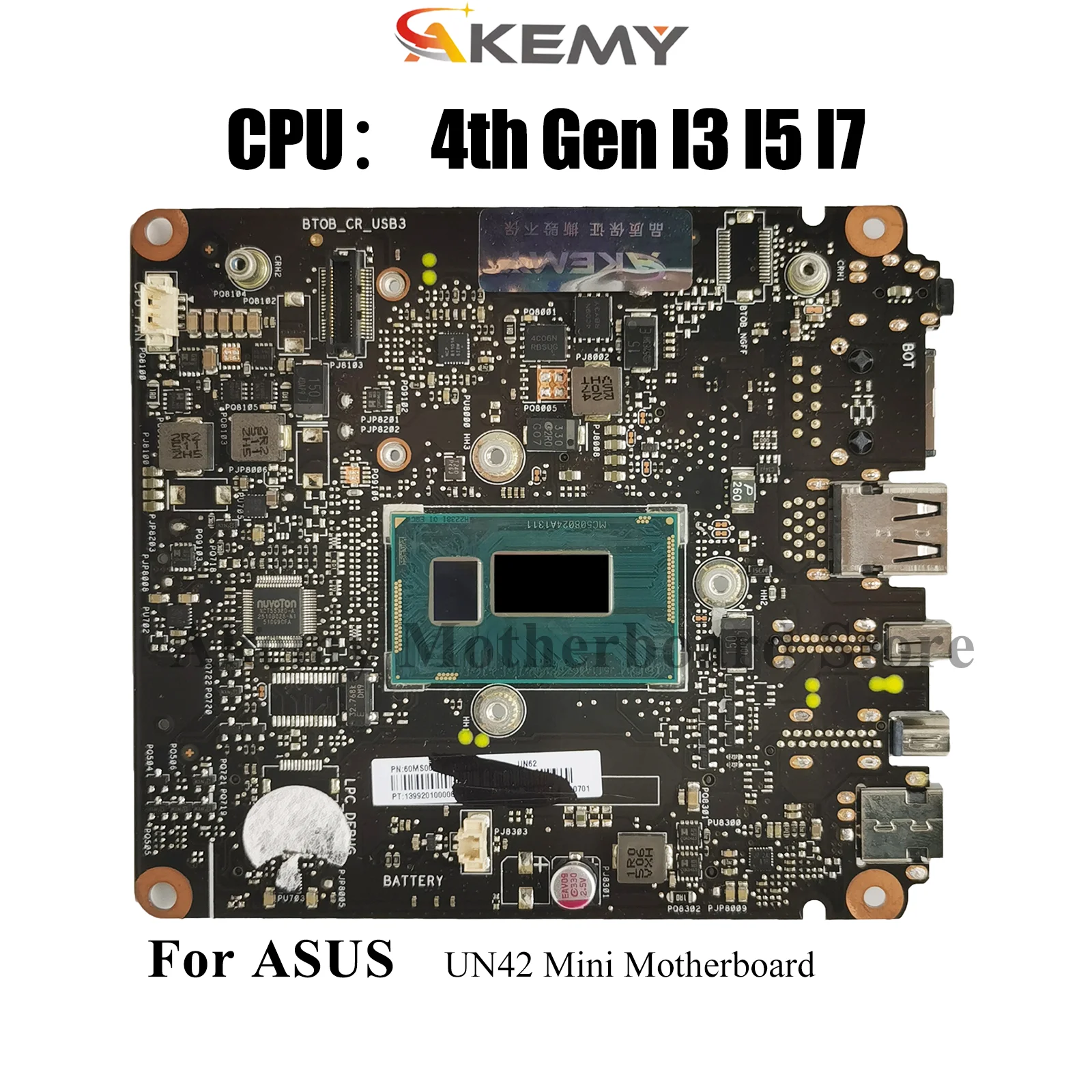 

UN42 Laptop Motherboard For ASUS VivoMini UN42 Notebook Mainboard With I3 I5 I7 CPU 100% tests OK fast shipping High quality